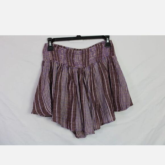 Free People She Will Be Loved Shorts Size S Loose Fit Stripe Purple OB955987S - Picture 5 of 6